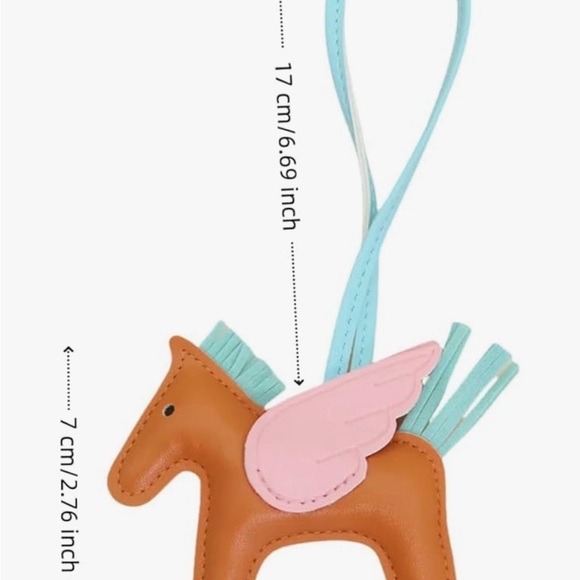 Brown Horse Pegasus pony Bag Charm designer look luxury style for your bag purse - Picture 3 of 4